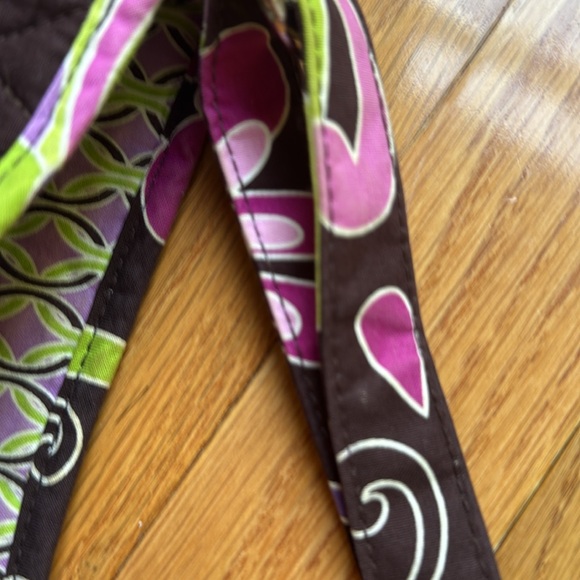 VERA BRADLEY RETIRED PURPLE PUNCH SADDLE BAG - Picture 7 of 8